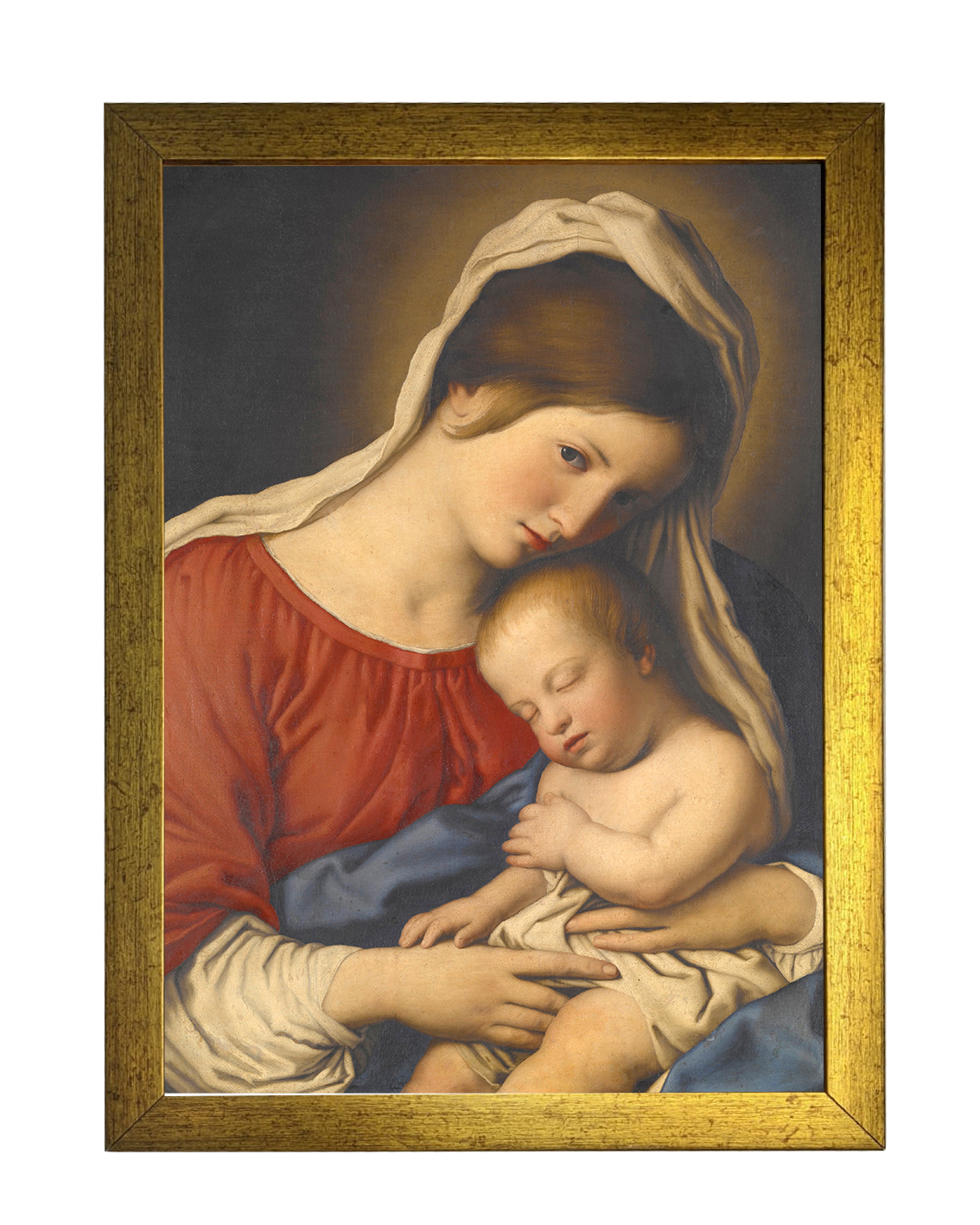 A Virgem e o menino dormindo - Arte Sacra